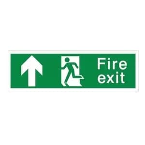 The House Nameplate Company Fire Exit Fire Information Sign, (H)125mm (W)400mm