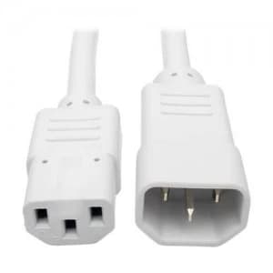 Tripp Lite PDU Power Cord C13 to C14 10A 250V 18 AWG 3ft White