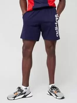 adidas Sportswear Sportswear AEROREADY Essentials Single Jersey Linear Logo Shorts - Navy, Size XS, Men