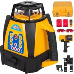 VEVOR Digital Self-Leveling Rotary Laser Kit Red Beam Precise Construction 500M Range with Remote Control & Receiver