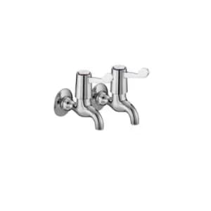 Value Lever Chrome Bib Kitchen Sink Taps with 6" Levers and Ceramic Disc Valves - VAL2-BIB-C-6-CD - Chrome - Bristan