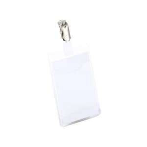 Durable Name Badges Visitors with Rotating Clip Pack of 25