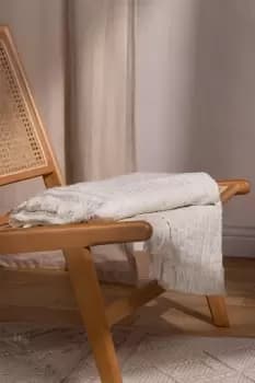 Abel Fringed Waffle Textured Throw