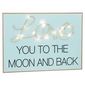 LED Oblong String Plaque To The Moon