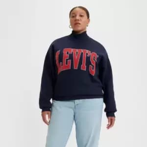 Logo Print Sweatshirt in Cotton Mix with High Neck