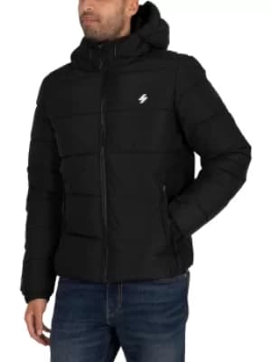 Hooded Sports Puffer Jacket