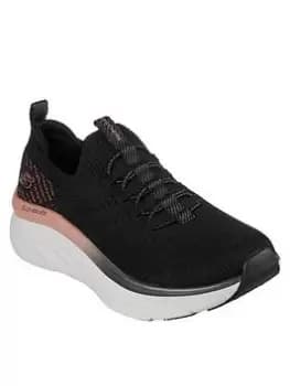 Skechers D'lux Walker Trainers, Black, Size 3, Women