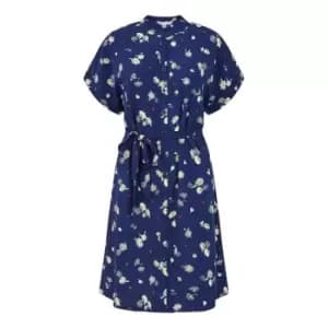 Yumi Navy Ladybird Print Shirt Dress - Blue