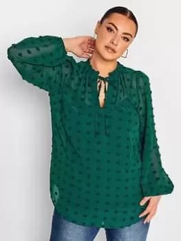 Yours Yours Dobby Blouse Green, Size 16, Women