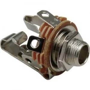 6.35mm audio jack Socket vertical vertical Number of pins 3 Stereo Silver BKL Electronic 1109002