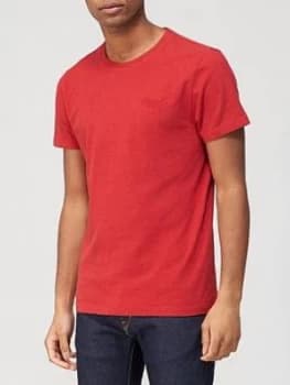 Superdry Orange Label Vintage Emb T-Shirt - Red , Red Size M Men