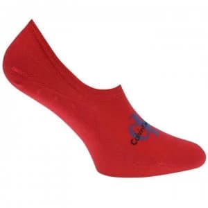 Calvin Klein Mono Logo Trainer Socks - Crimson Red