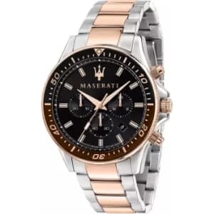 Maserati R8873640009 Men's Sfida Chronograph Two Tone Bracelet Wr
