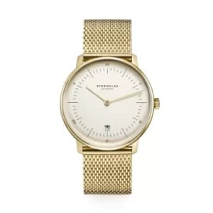 Sternglas S01-NAV14-MI08 Naos Edition Vintage Gold Tone Mesh Wristwatc