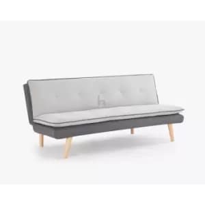 Willow Light Grey Fabric w/ Dark Grey Base 3 Seater Sofabed