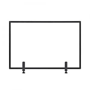 Bi-Office Maya Protector Desktop Board with Clamps and Black Frame Acrylic 1040 x 700 mm