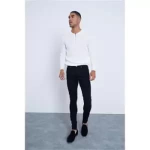 I Saw It First Charcoal Heavy Distressed Skinny Jeans - Grey