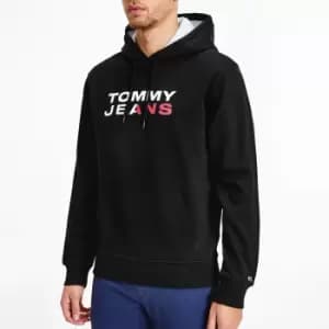 Tommy Jeans Mens Entry Hoodie - Black - XXL