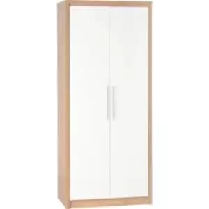 Seconique Seville 2 Door Wardrobe in Oak/White