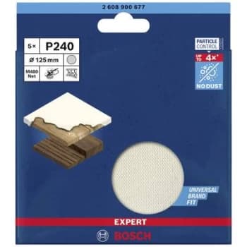 Bosch Accessories EXPERT M480 2608900677 Router mesh sanding disc Unperforated Grit size 240 (Ø) 125mm 5 pc(s)