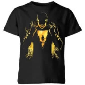 Shazam Lightning Silhouette Kids T-Shirt - Black - 11-12 Years