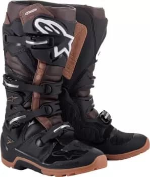 Alpinestars Tech 7 Enduro Motorcycle Boots, black-brown, Size 40 41, black-brown, Size 40 41