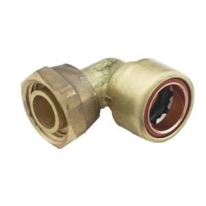 Plumbsure Push fit Bent tap connector Dia15mm