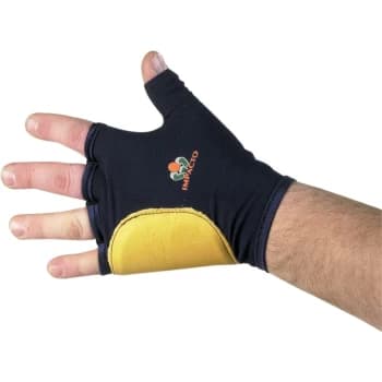 503-20 Anti-impact Palm-side Coated Black/Yellow Fingerless Gloves - Medium