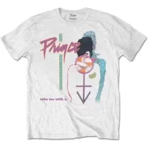 Prince - Take Me With U Unisex Large T-Shirt - White