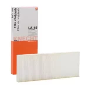 MAHLE Original Pollen filter LA 45 Filter, interior air,Cabin filter VW,AUDI,MERCEDES-BENZ,Golf IV Schragheck (1J1),TOURAN (1T1, 1T2),GOLF VI (5K1)