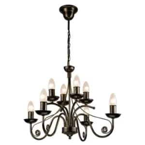 Donato Chandeliers With Fabric Shades, Black, 8x E14