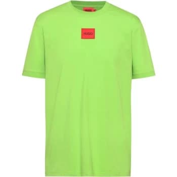 Hugo Boss Diragolino Red Patch Logo T-Shirt Bright Green Size L Men