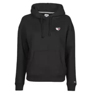Tommy Jeans TJW BXY HOMESPUN HEART HOODIE womens Sweatshirt in Black. Sizes available:S,M,L,XL,XS,XXS