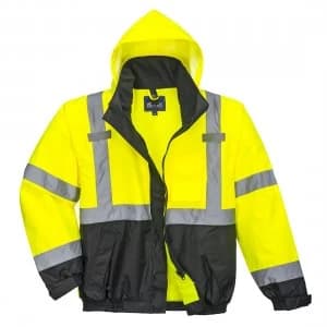 PW2 Hi Vis Premium 3 in 1 Bomber Jacket Yellow / Black XL