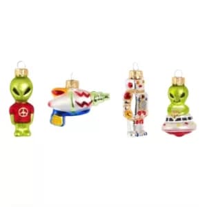 Intergalactic Shaped Baubles (Set of 4)