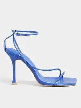 Long Tall Sally Asymmetric High Heel - Blue Size 10, Women