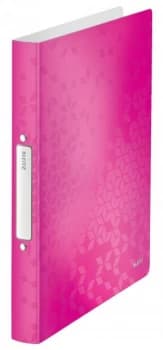 Leitz WOW 2-O Ringbinder A4 PP 25mm Pink Metallic PK10