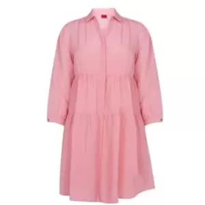 Hugo Egy Tiered Dress - Pink
