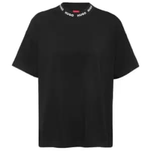 Hugo Dorene Logo Collar T-Shirt - Black