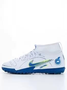 Nike Junior Mercurial Superfly 8 Academy Astro Turf Football Boots - Grey, Size 3