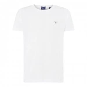 Gant Crew Logo T Shirt - White 110