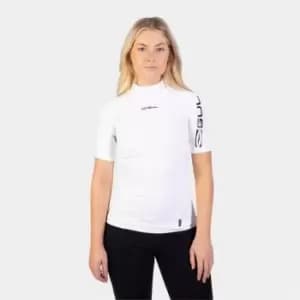 Gul Uv Recore Flatlock Short Sleeve Rash Vest - White