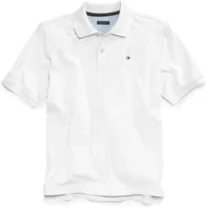 Tommy Hilfiger Boys' Short Sleeve Polo Shirt - Bright White - 10 Years