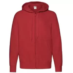 Fruit Of The Loom Mens Lightweight Full Zip Jacket / Hoodie (S) (Red)
