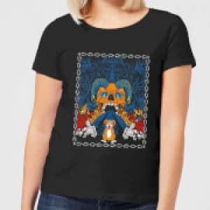 Mr Pickles Retro Print Womens T-Shirt - Black