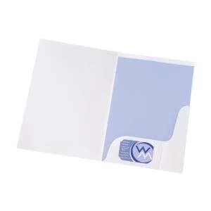 Office Corporate Presentation Folder A4 Gloss White Pack 50