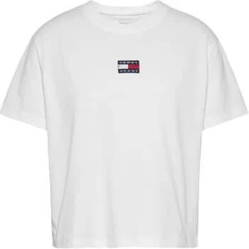 Tommy Jeans Centre Badge T Shirt - White YBR