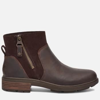 UGG Womens Harrison Zip Waterproof Leather Ankle Boots - Stout - UK 3