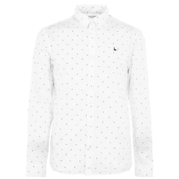Jack Wills Ramsay Poplin Print Shirt - White