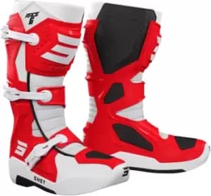 Shot Race 6 Motocross Boots, white-red, Size 40, white-red, Size 40